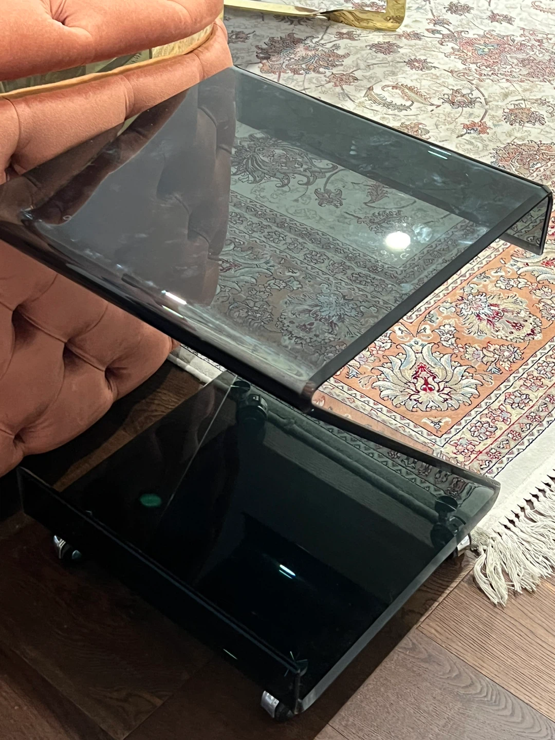 2 Black Glass C-Table - photo 3