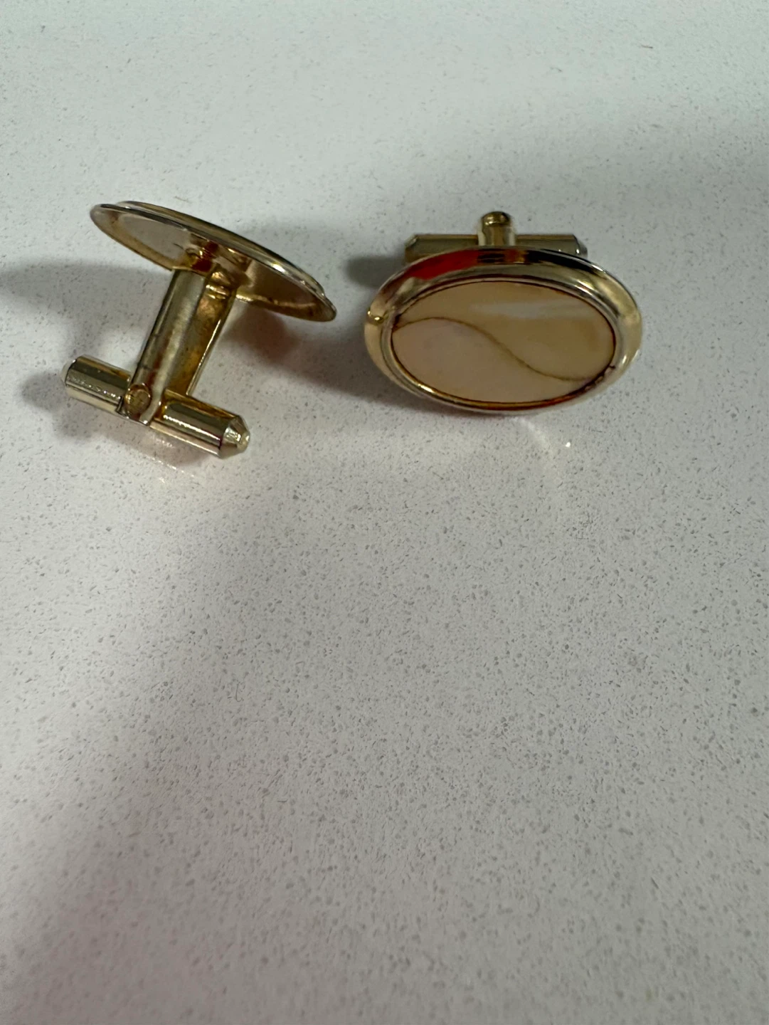 Boutons de manchette Aristocrat nacre ovales - photo 2