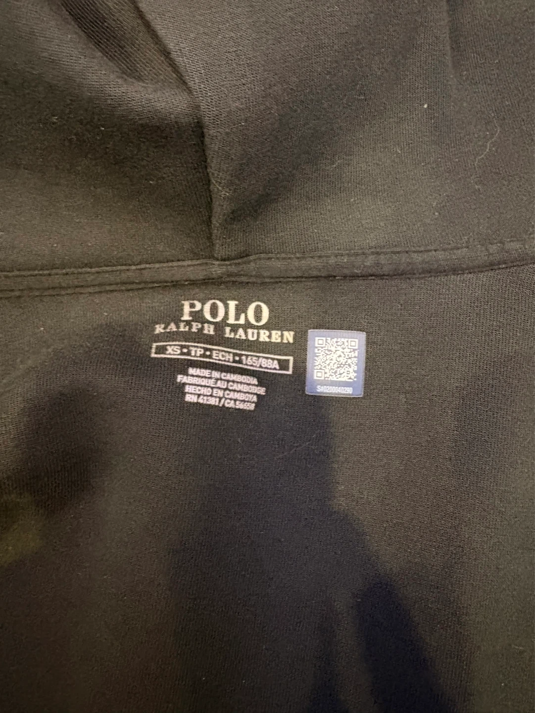 Polo Ralph Lauren Black Zip-Up Hoodie - XS - photo 2