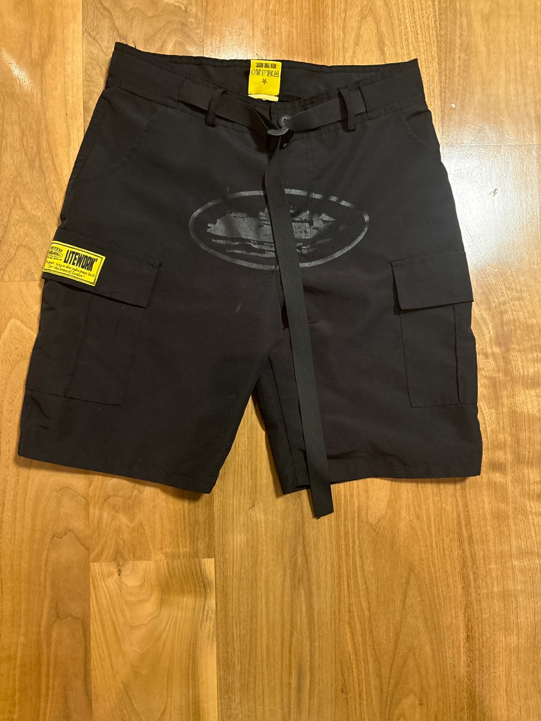 Cortez Litework Black Cargo Shorts Size S
