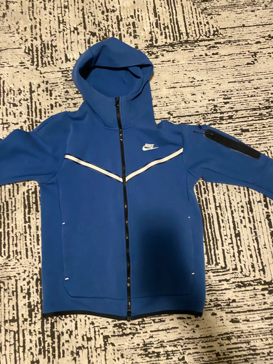 Nike Tech Fleece Hoodie - Blue, Size Small