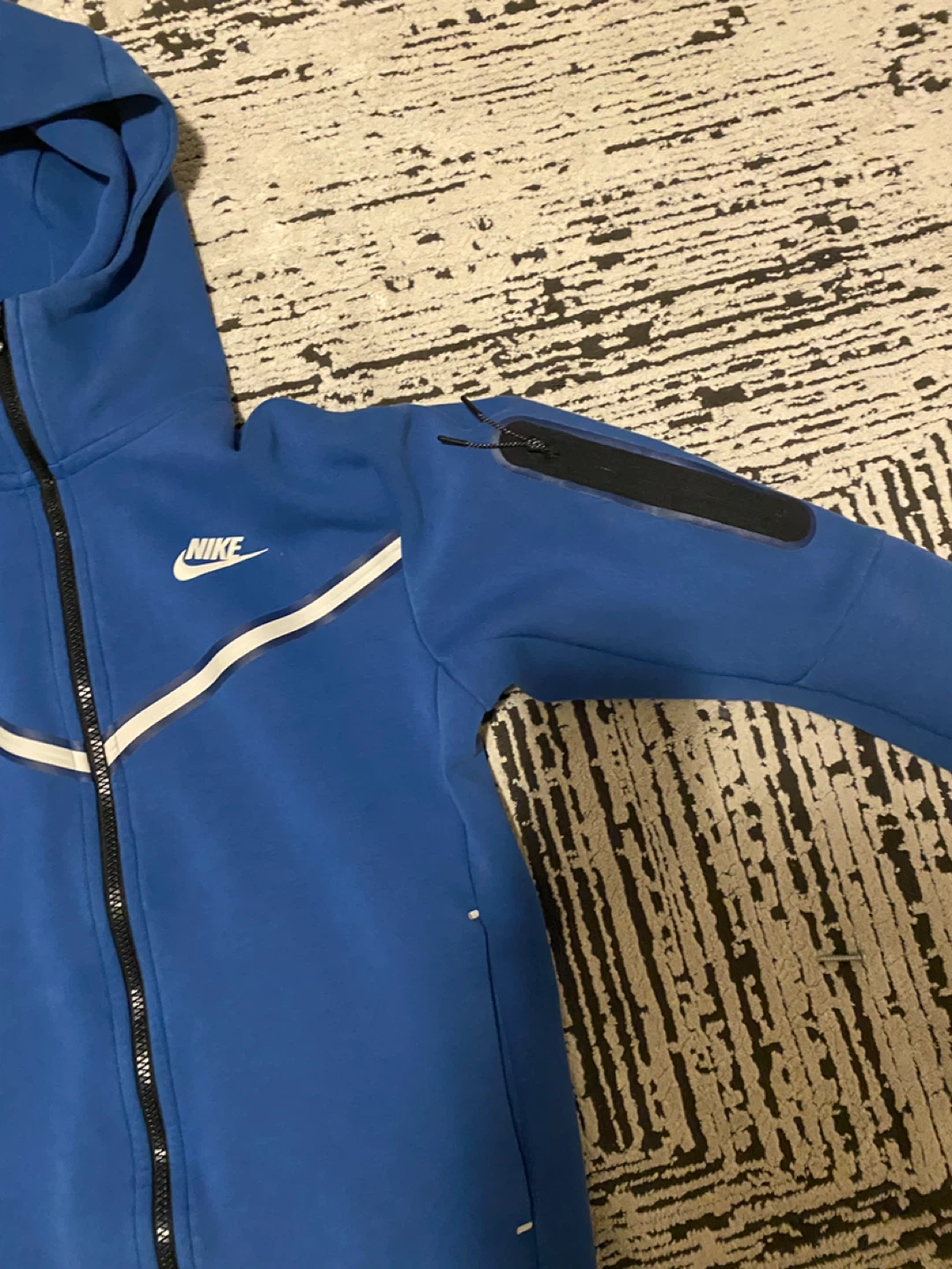 Nike Tech Fleece Hoodie - Blue, Size Small - photo 2