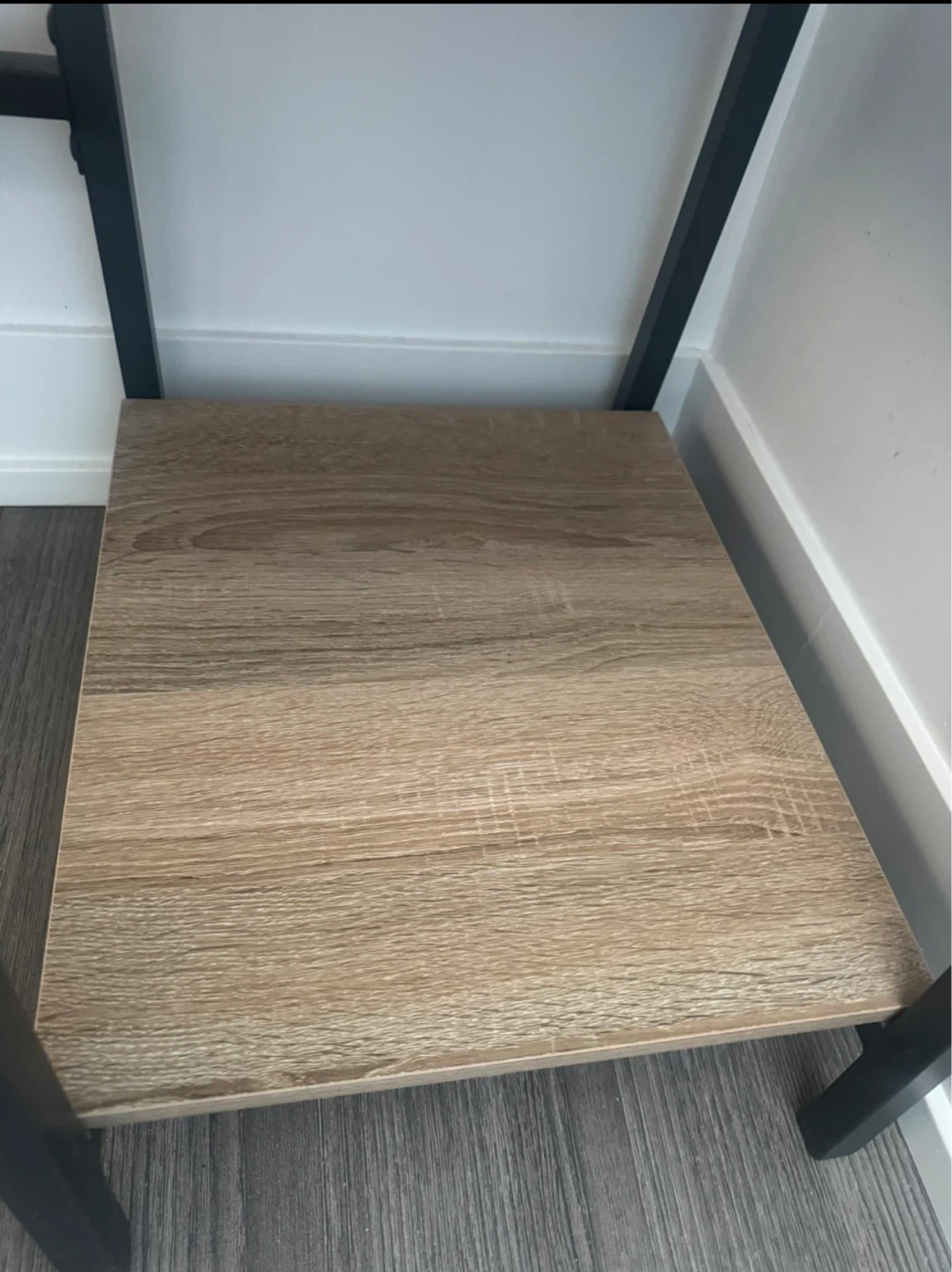 Oak Wood and Metal Desk with Shelving - photo 4