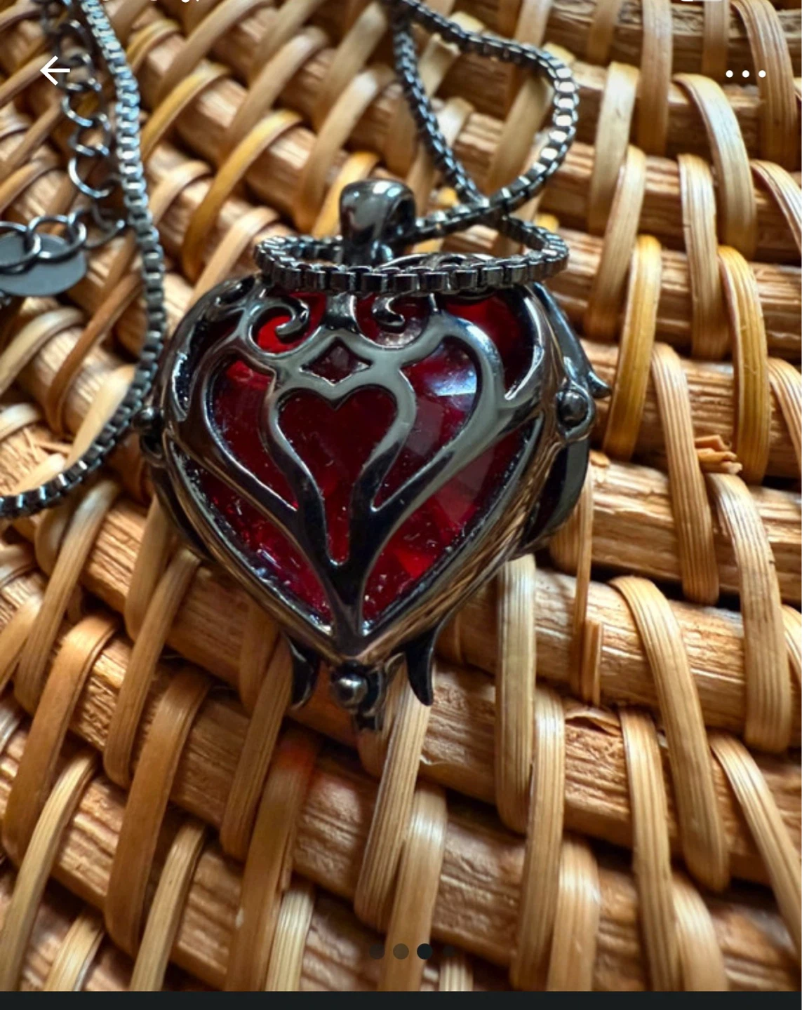 Red Heart Pendant Necklace