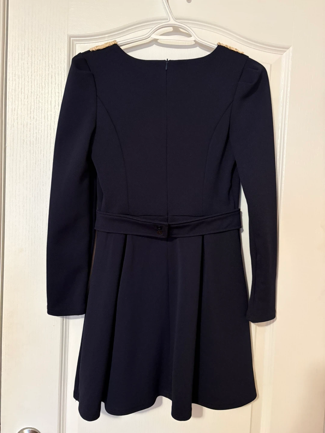 Women's Long Sleeve Dress with Sequined Collar - photo 2