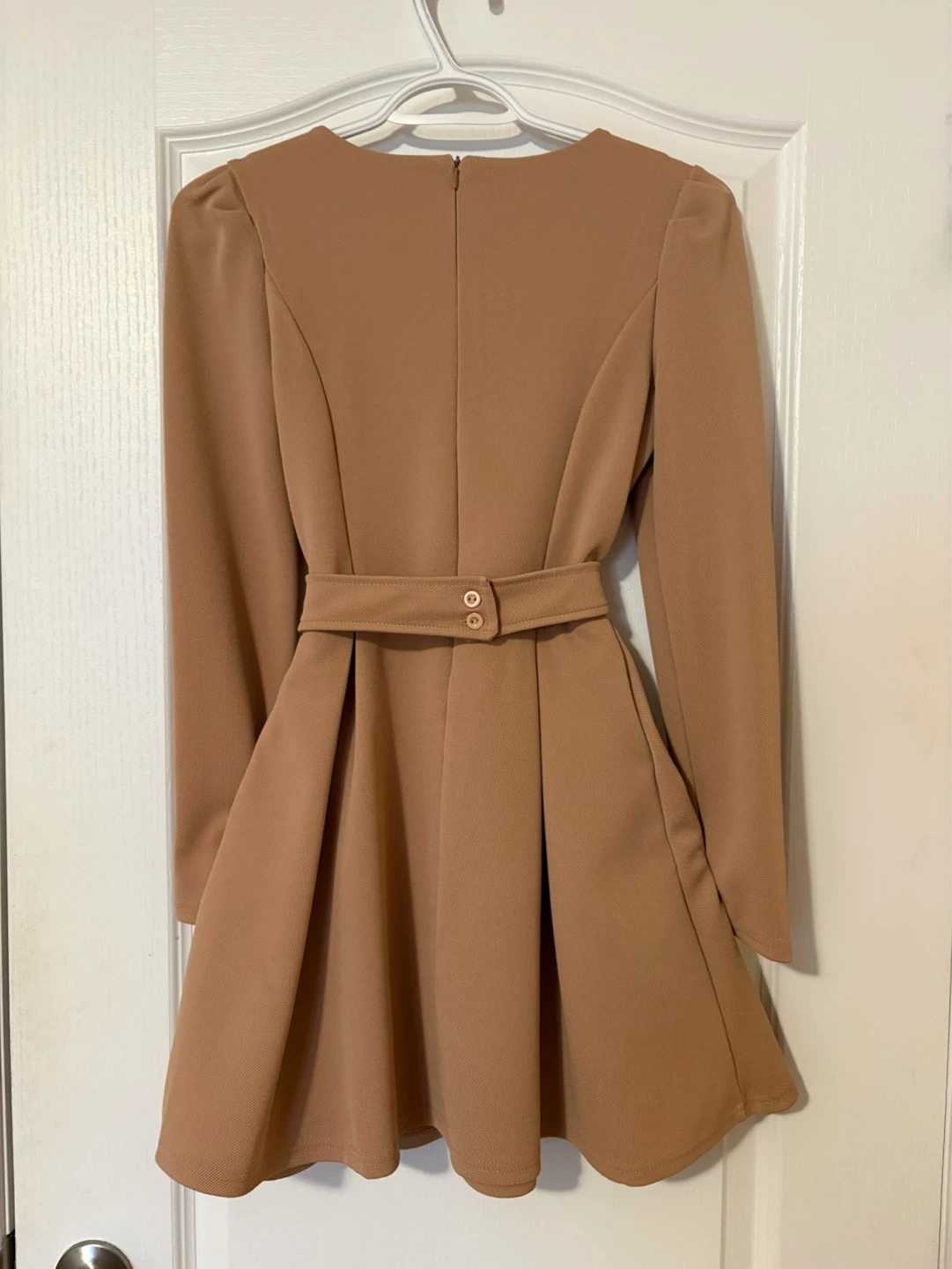 Women's Long Sleeve Dress with Sequined Collar - photo 5