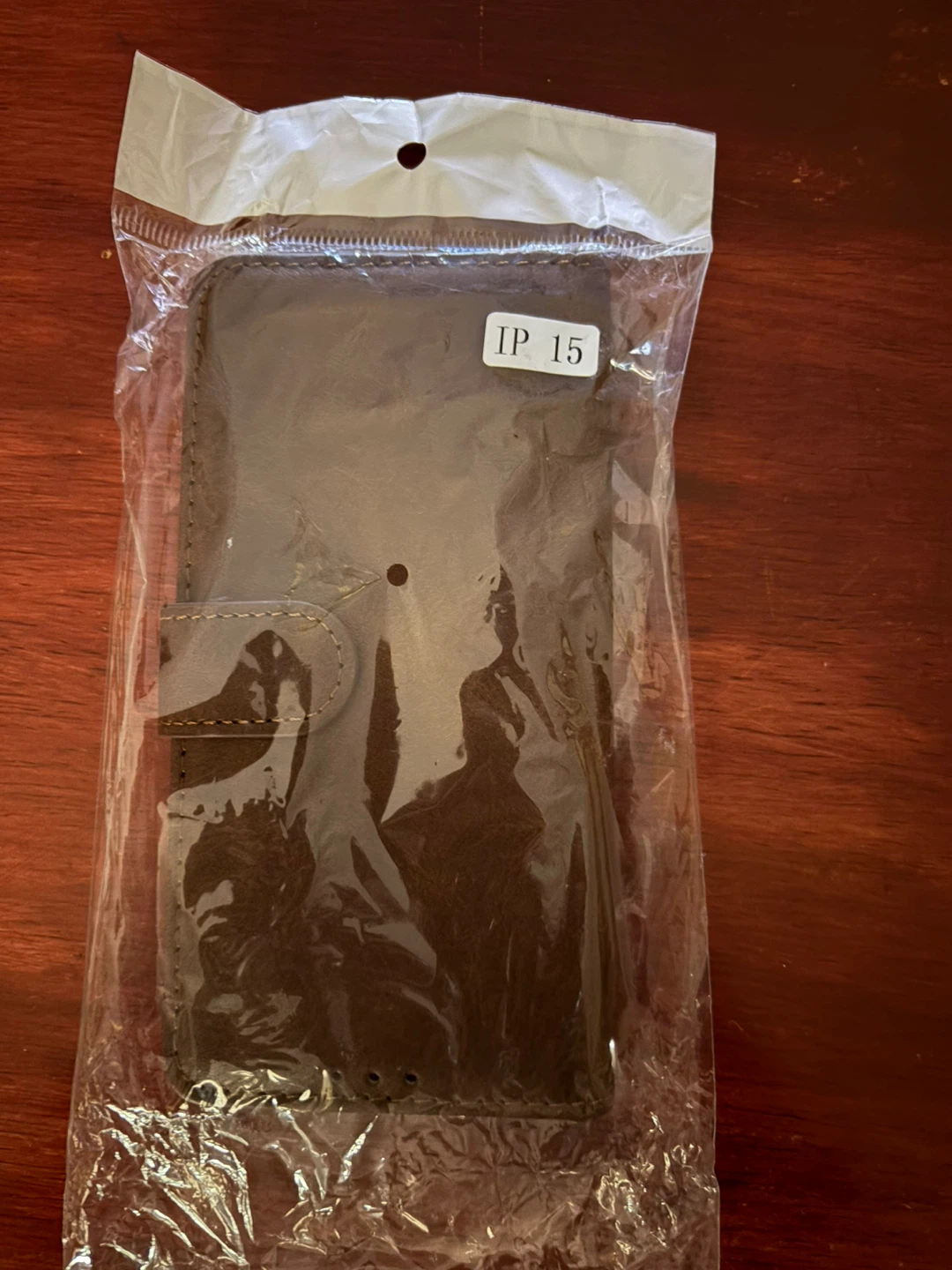 Brown Flip Wallet Case for iPhone 15