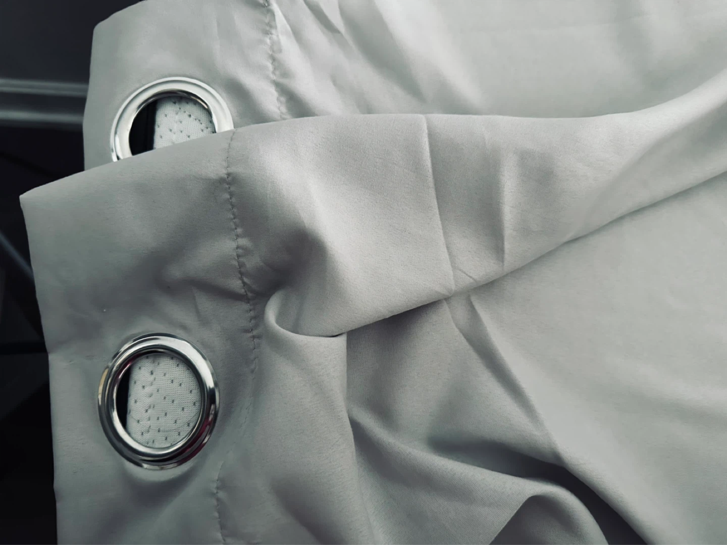 Grey Grommet Curtains (3 panels) - photo 2