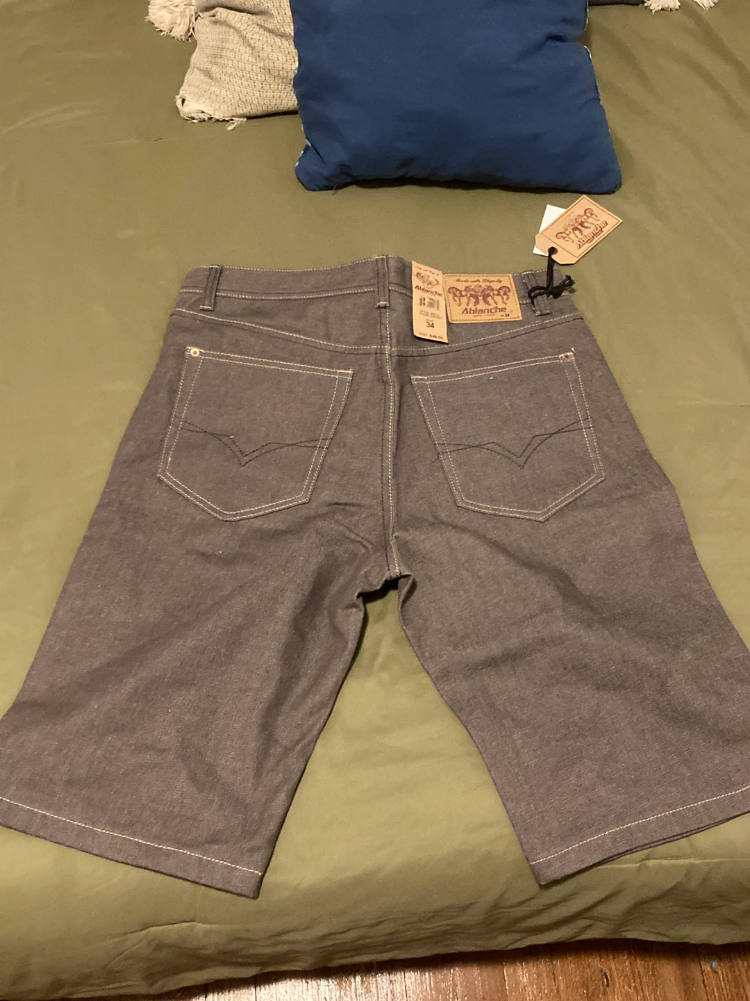 Athensmade Charcoal Denim Shorts Size 34