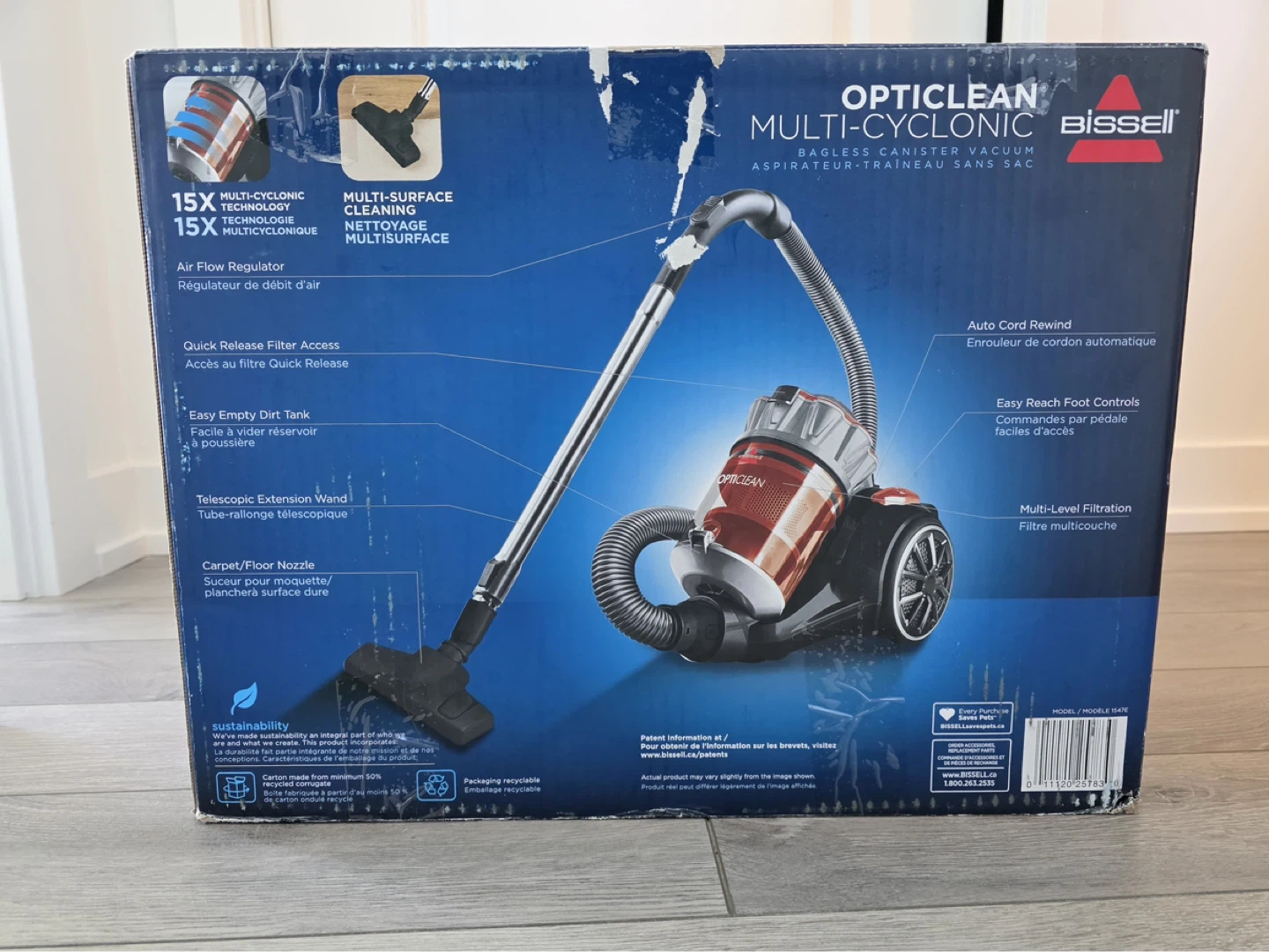 Bissell OptiClean Bagless Canister Vacuum Cleaner