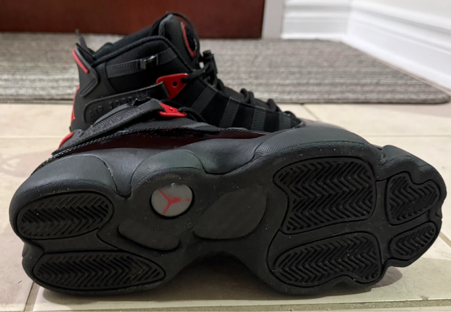 Jordan 6 Rings Black Red Size 9 - photo 2