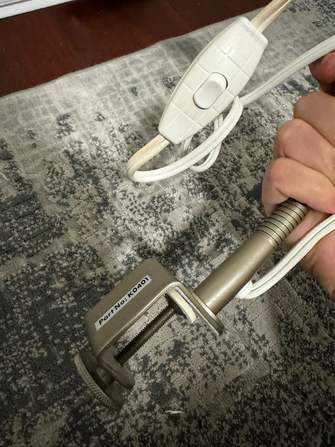 Silver Gooseneck Clamp Desk Lamp - photo 4
