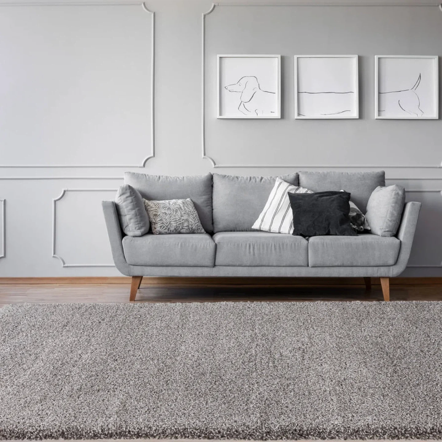 5.3 ft x 7.4 ft Brooklyn Super Soft Shag Area Rug - Grey - photo 2