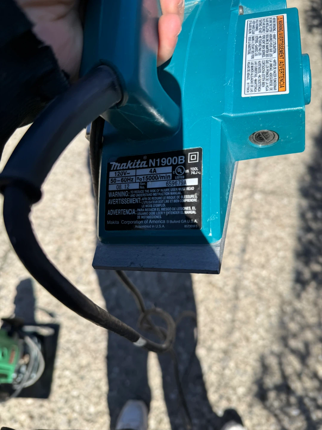 Makita N1900B Planer - photo 3
