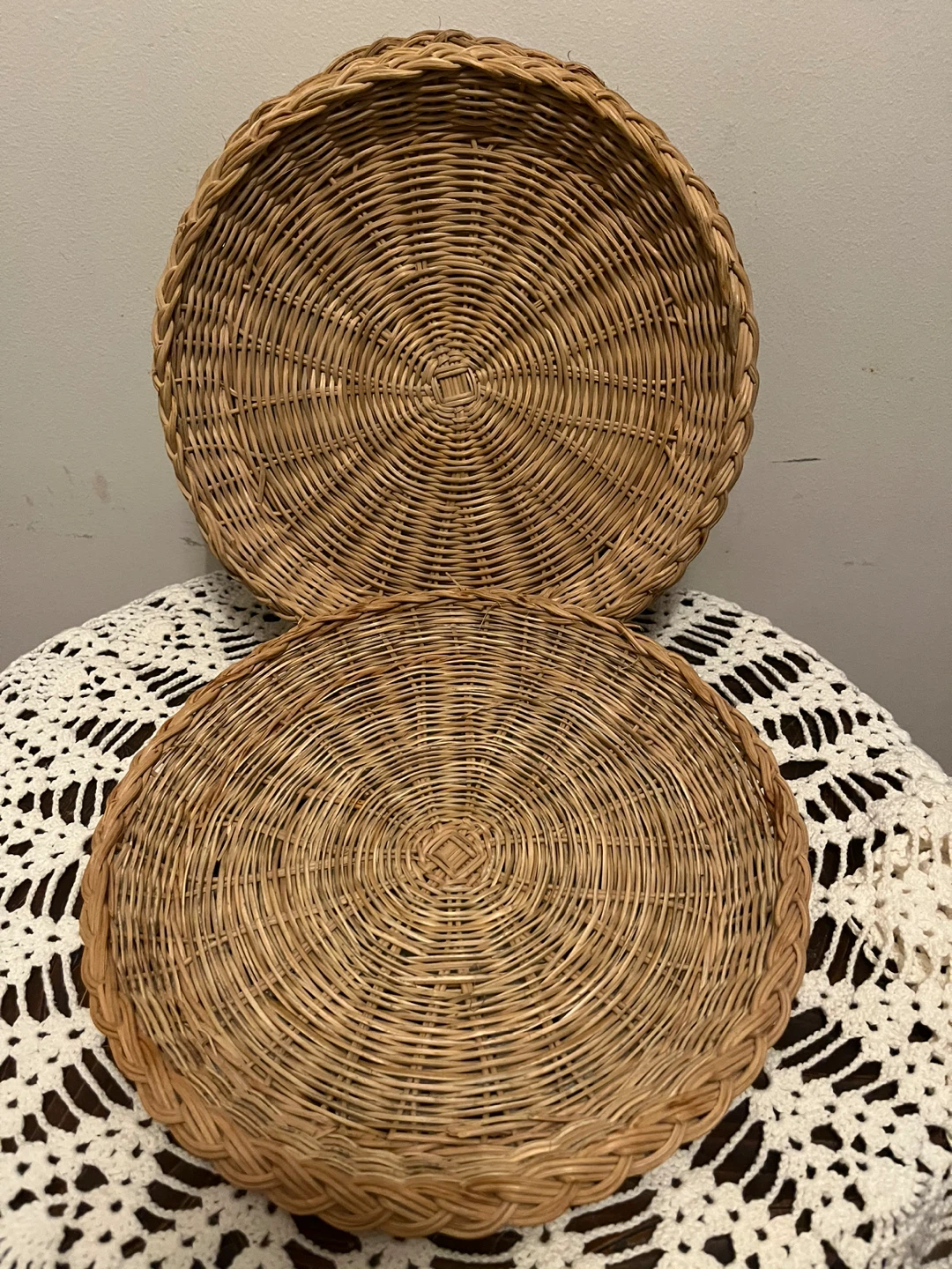 Wicker Trays set of 6