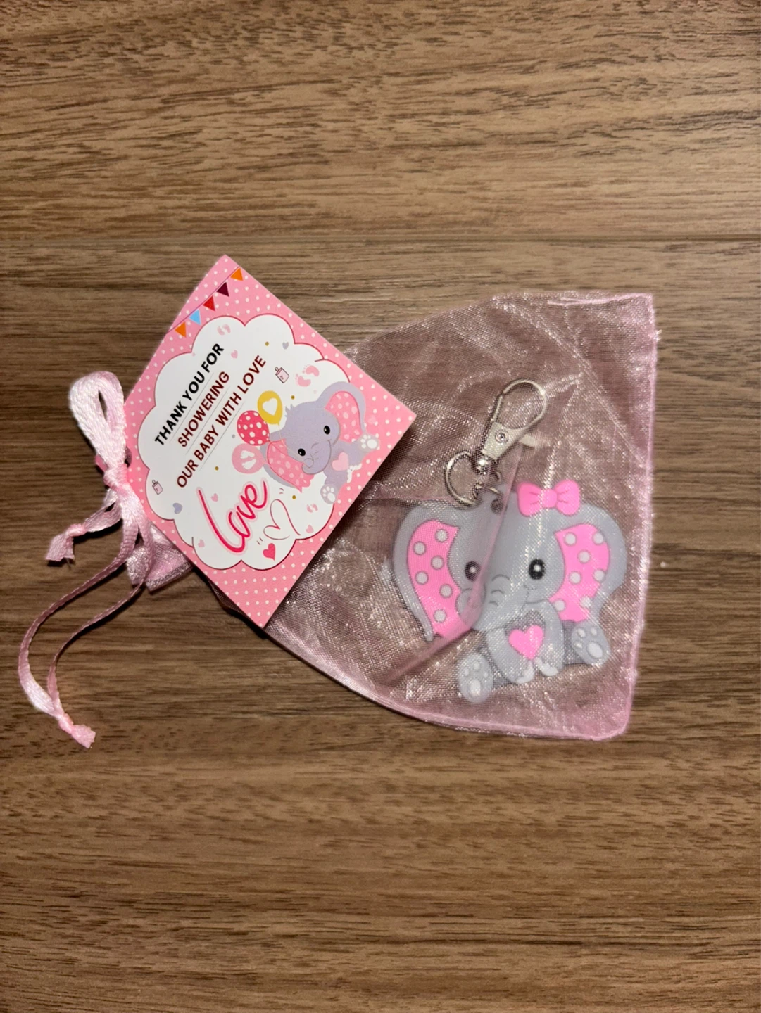 Baby Shower Elephant Keychains (Pack of 10)