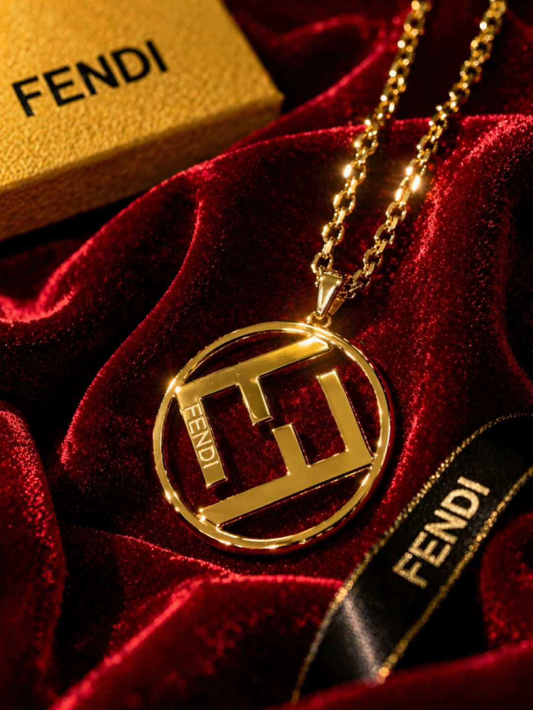Fendi Gold Tone FF Logo Necklace - photo 2