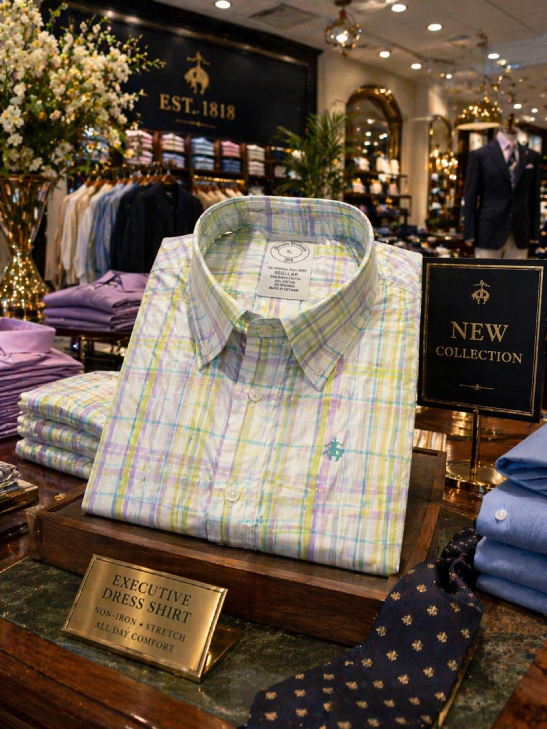 Brooks Brothers Men's Regular Fit Plaid Button-Down Shirt