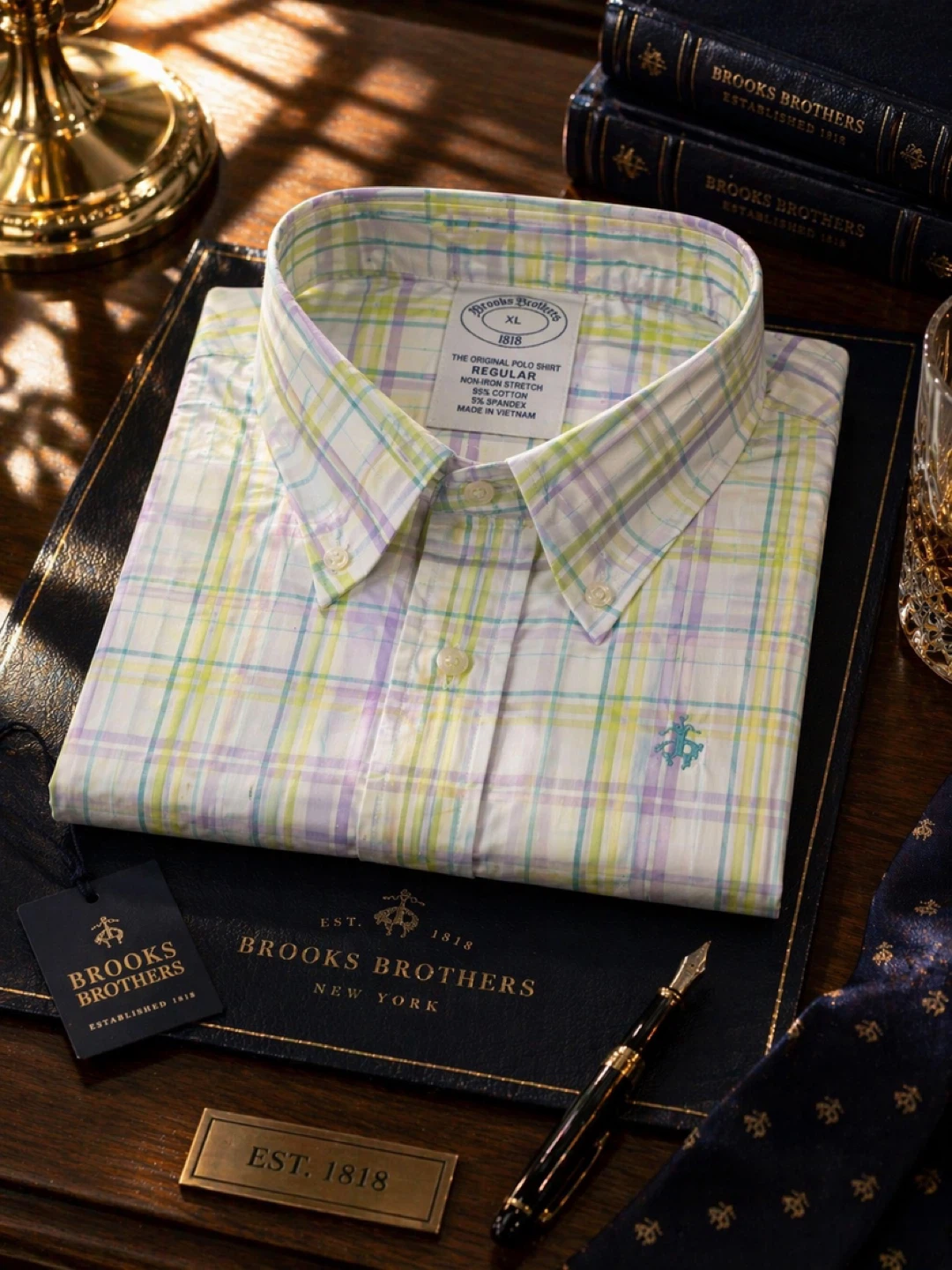 Brooks Brothers Men's Regular Fit Plaid Button-Down Shirt - photo 3