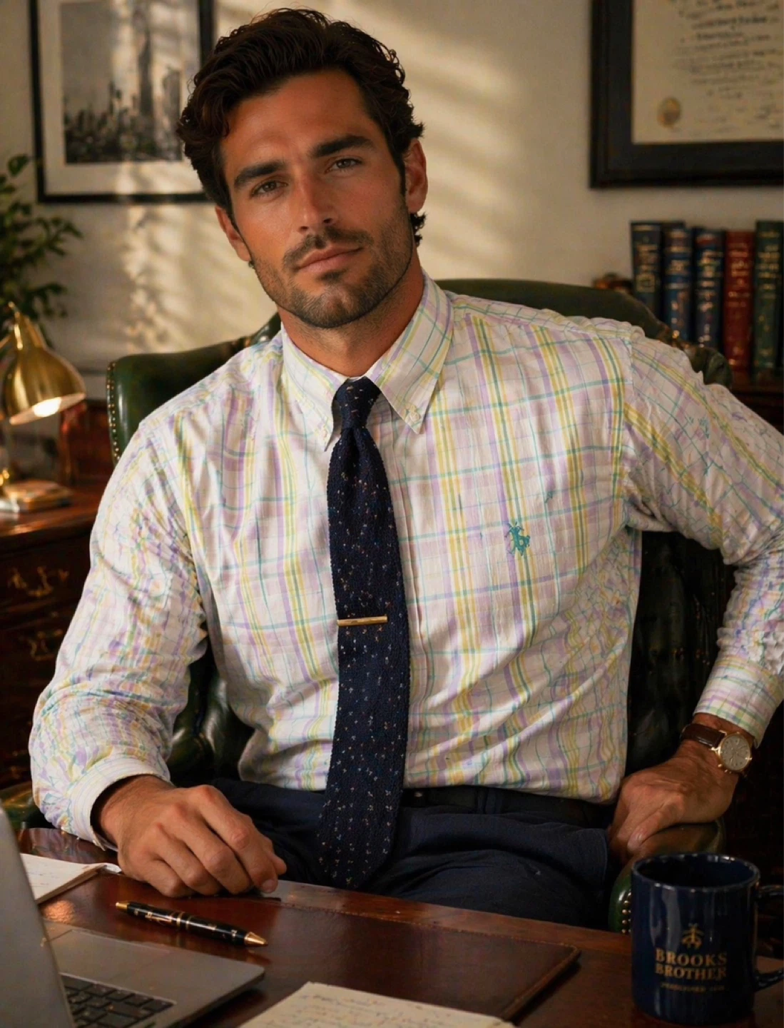 Brooks Brothers Men's Regular Fit Plaid Button-Down Shirt - photo 2