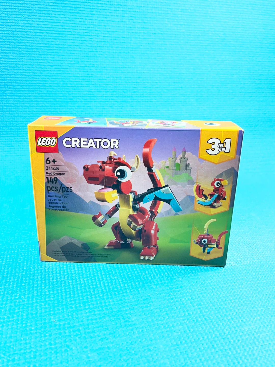 🐲 LEGO Creator 3-in-1 Red Dragon (Set 31145) – Brand New!