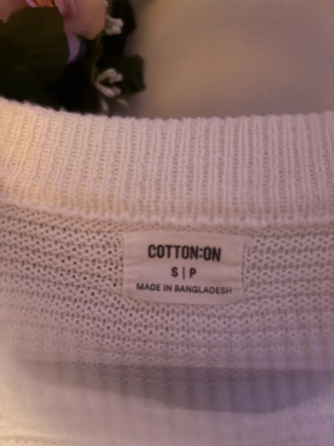 Cotton On White Knit Sweater Size S - photo 2