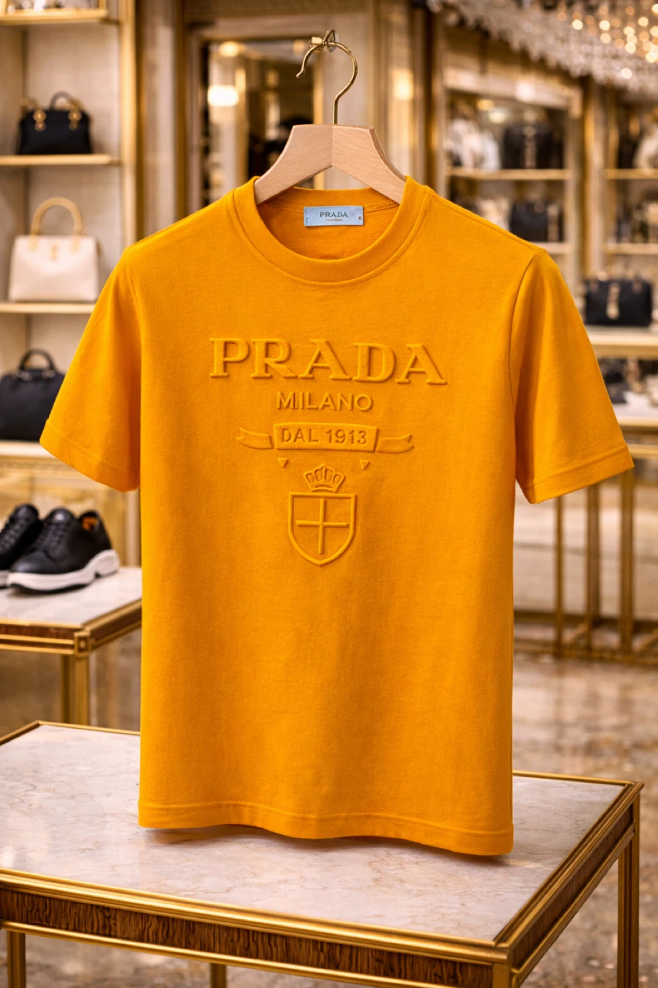 Prada Milano Dal 1913 Embossed Logo T-Shirt - photo 3