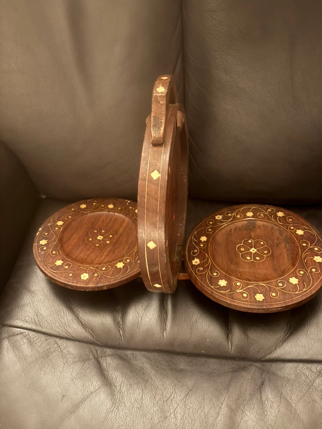 Wooden Decorative Basket with Inlay - photo 2