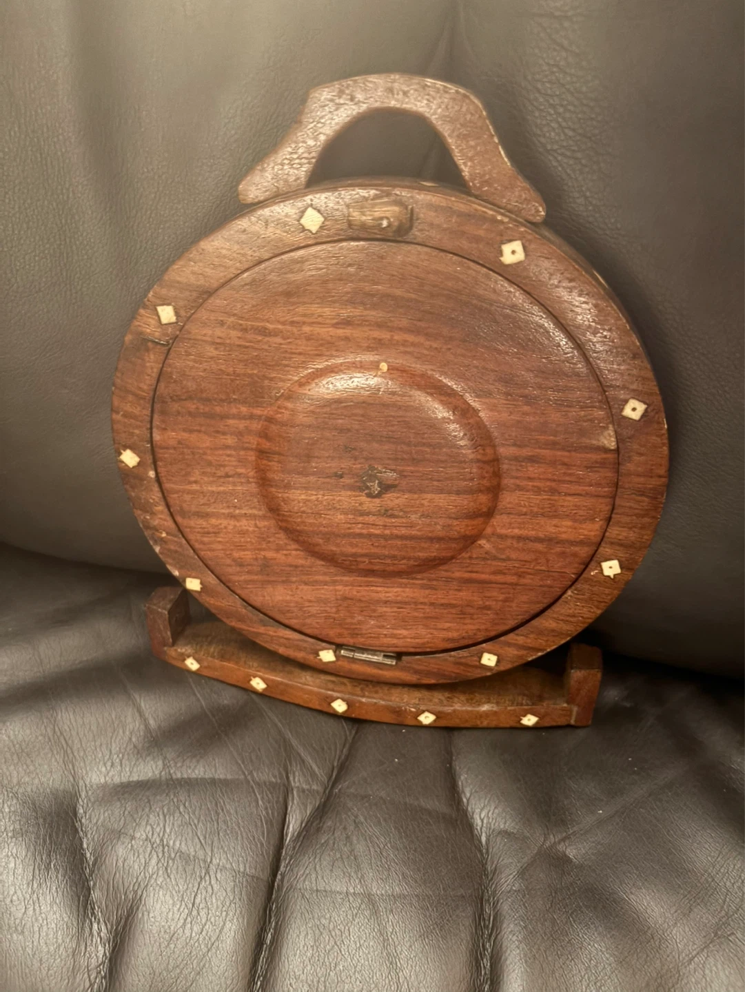 Wooden Decorative Basket with Inlay