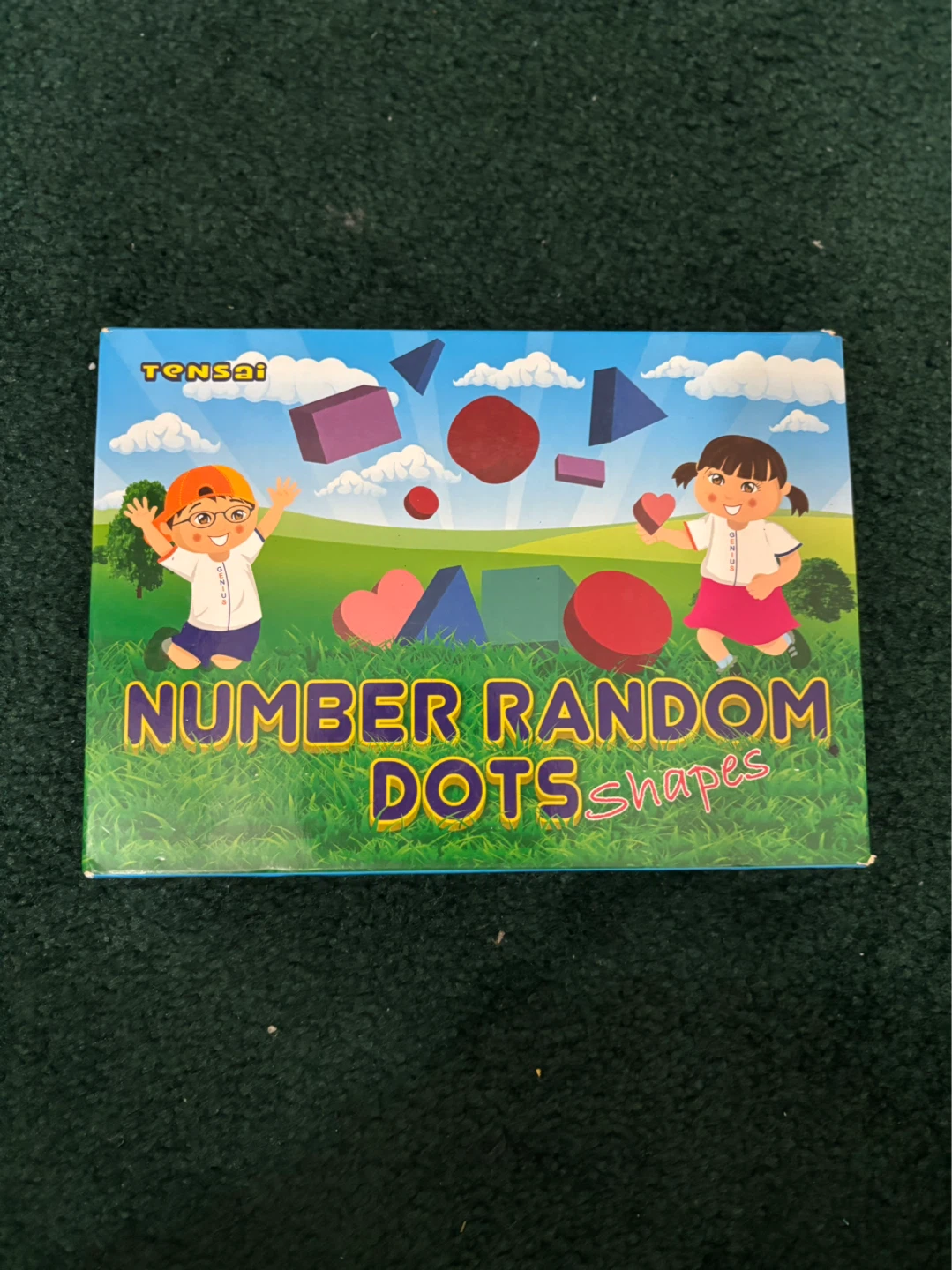 Tensai Number Random Dots Shapes Flash Cards