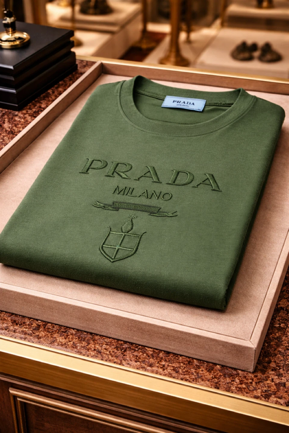 Prada Milano Green Cotton T-Shirt - photo 3