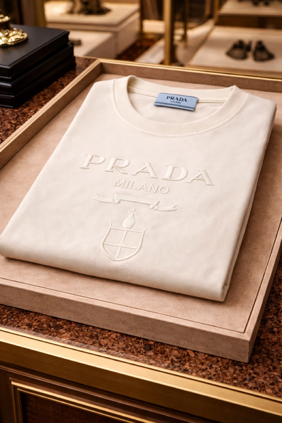 Prada Milano Embossed Logo T-Shirt - photo 2