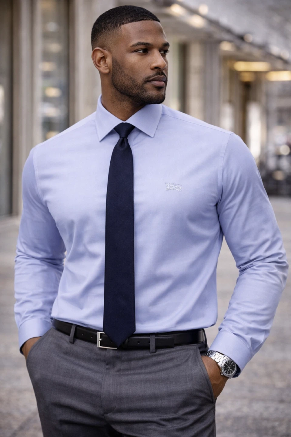 Burberry Light Blue Dress Shirt