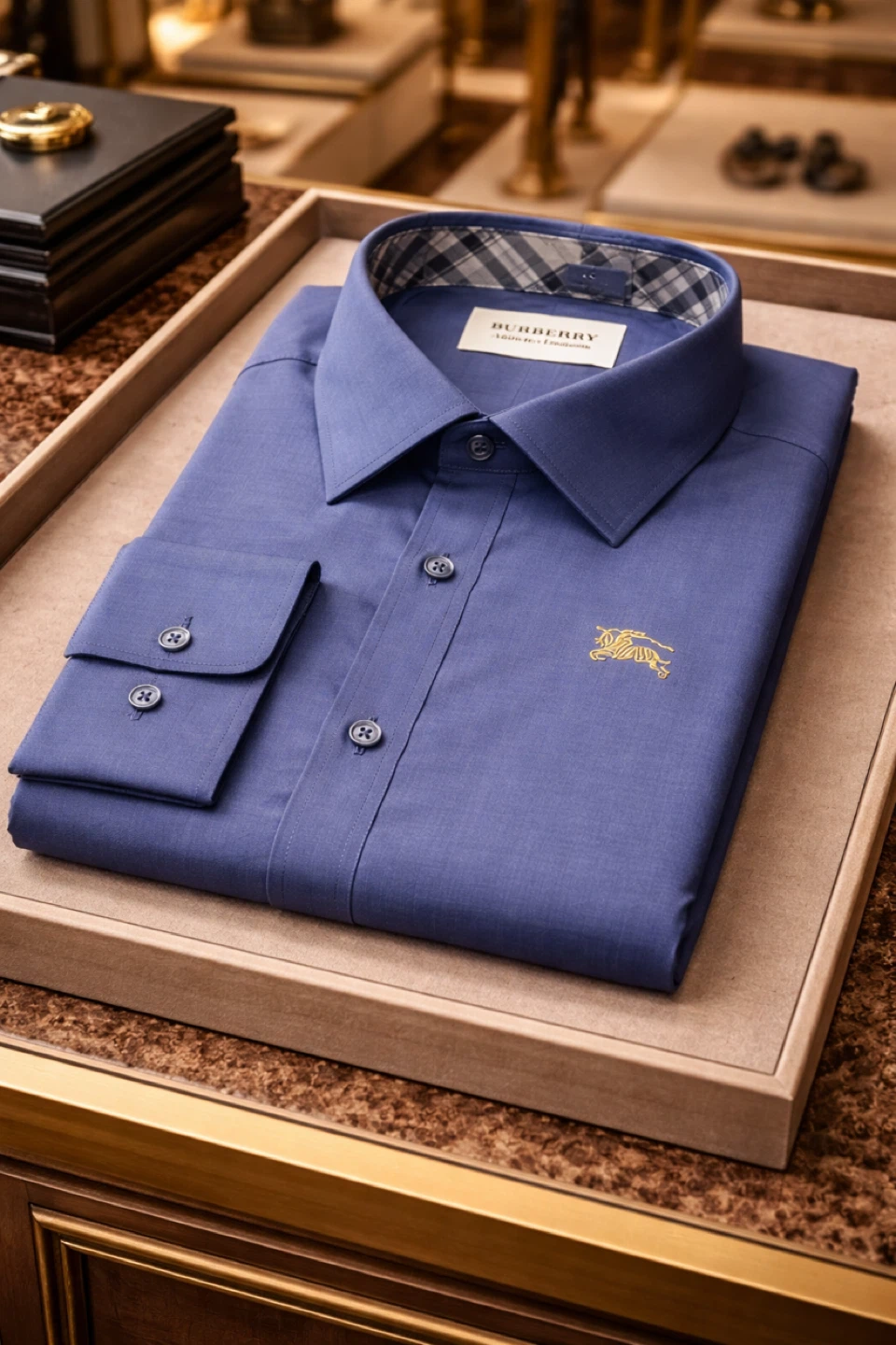 Burberry Men's Blue Dress Shirt - photo 2