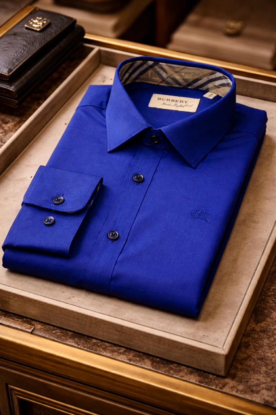 Burberry Royal Blue Dress Shirt - photo 3