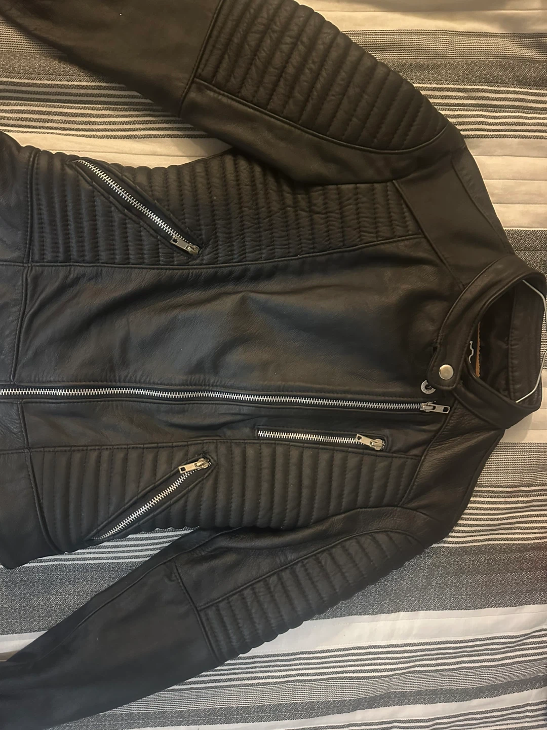 Black Leather Biker Jacket