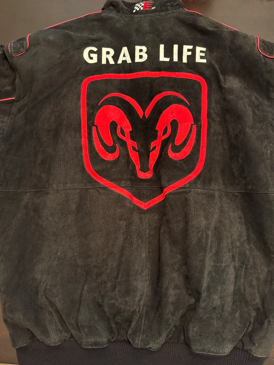 Dodge NASCAR Kasey Kahne black suede jacket - photo 5