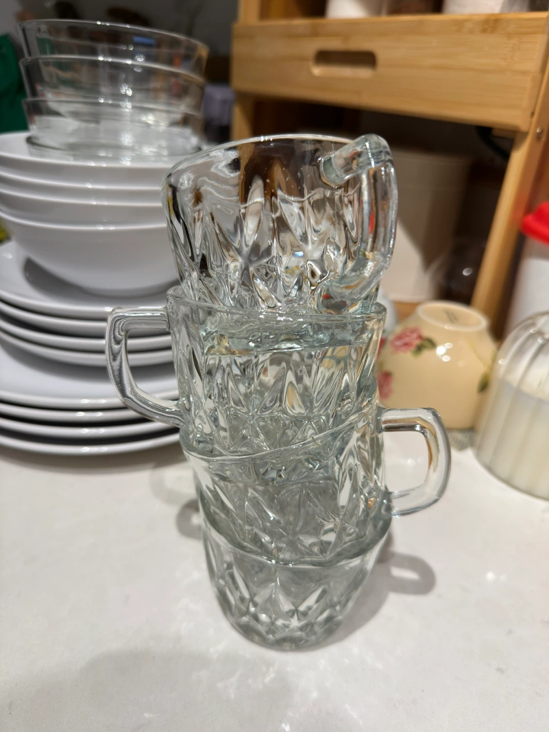 Glass Tea Cups with Handles - Set of 4 - photo 3