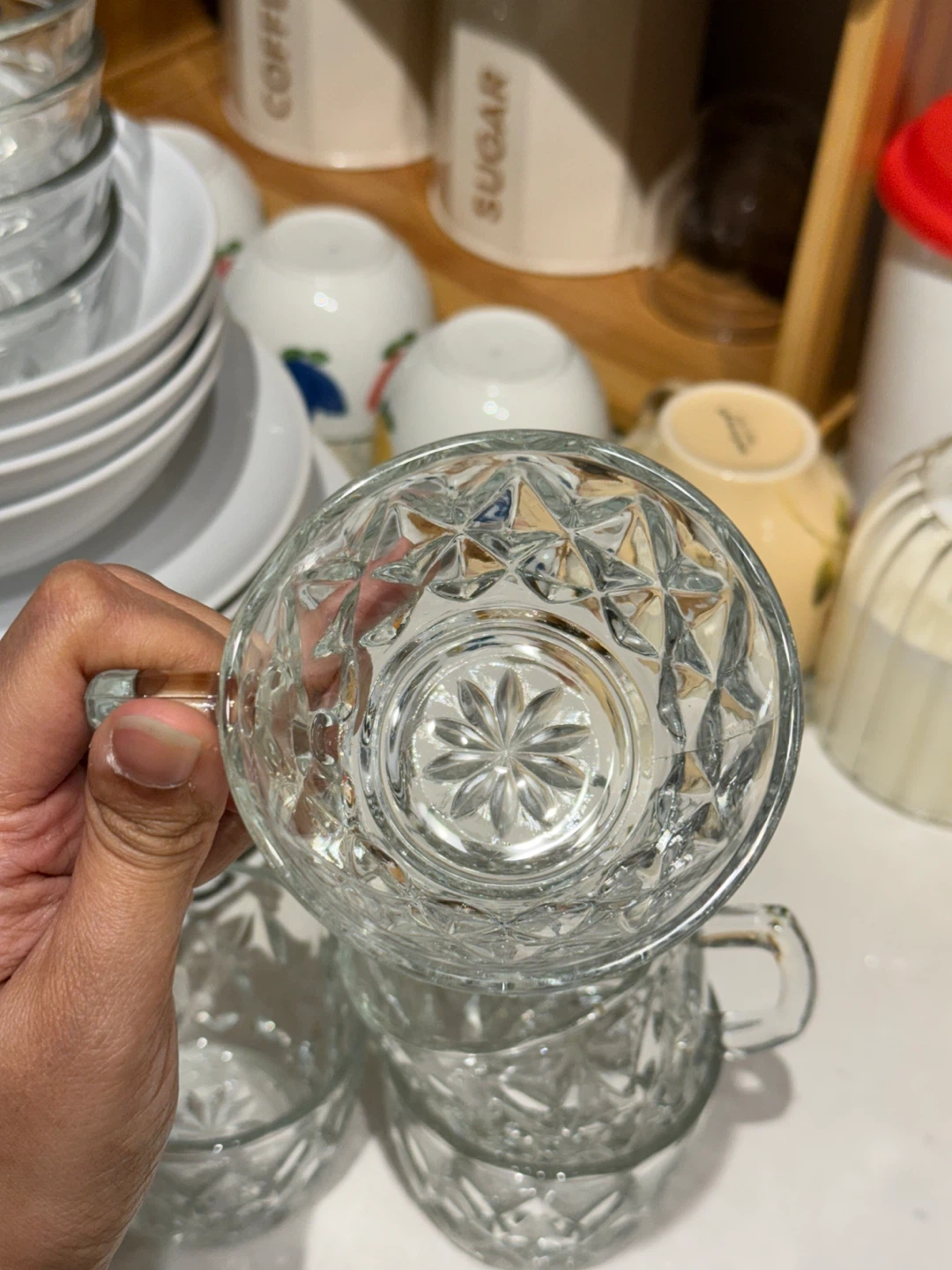 Glass Tea Cups with Handles - Set of 4 - photo 2