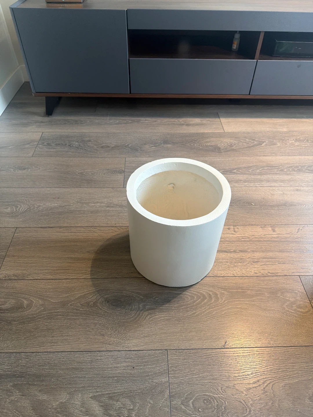 White Cylinder Planter Pot 10 inch