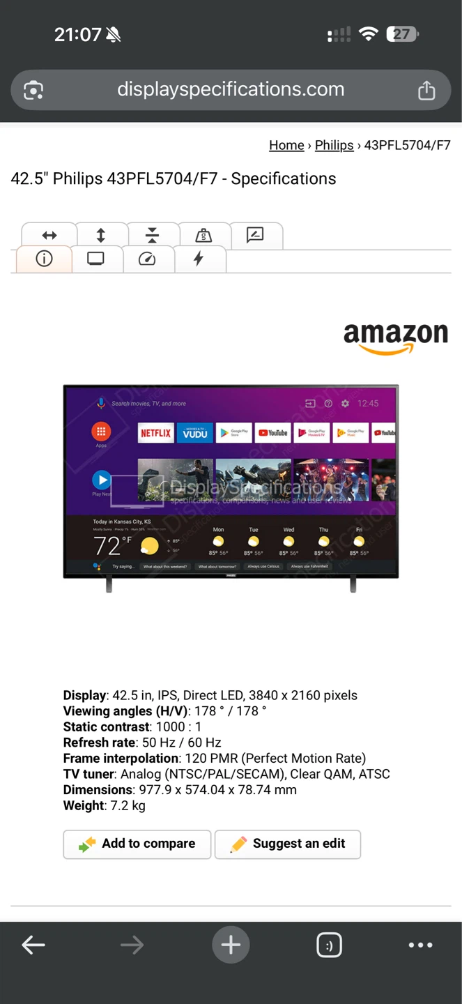 [MINT] Philips 43" 4K Smart TV - Android TV - photo 2