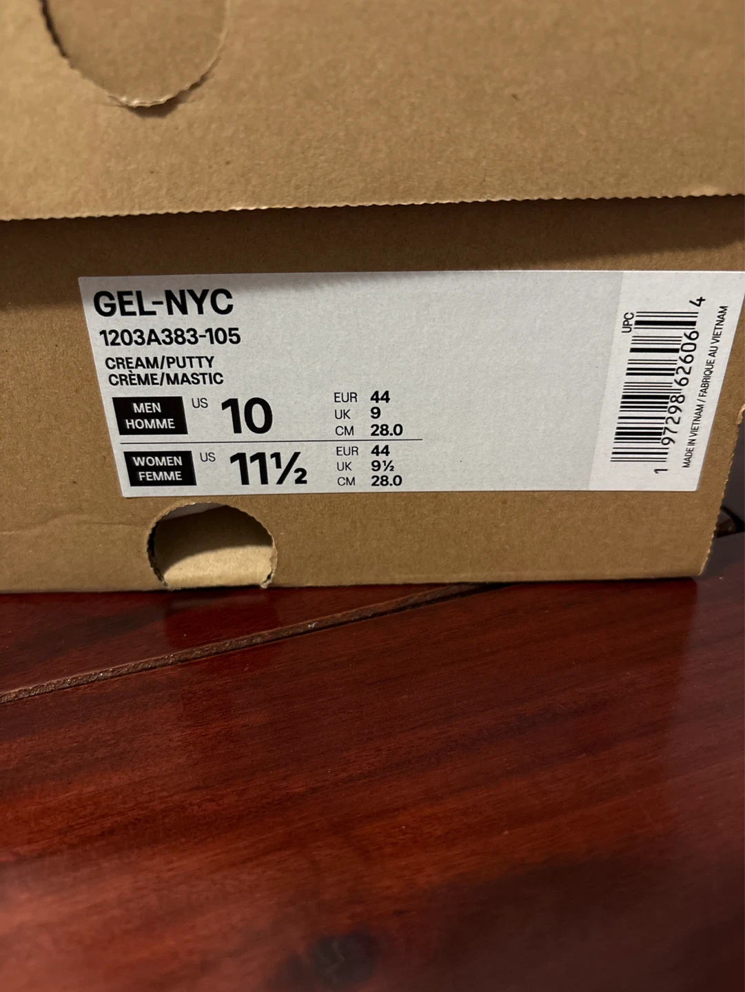 ASICS GEL-NYC Cream/Putty Sneakers US Men's 10 - photo 2
