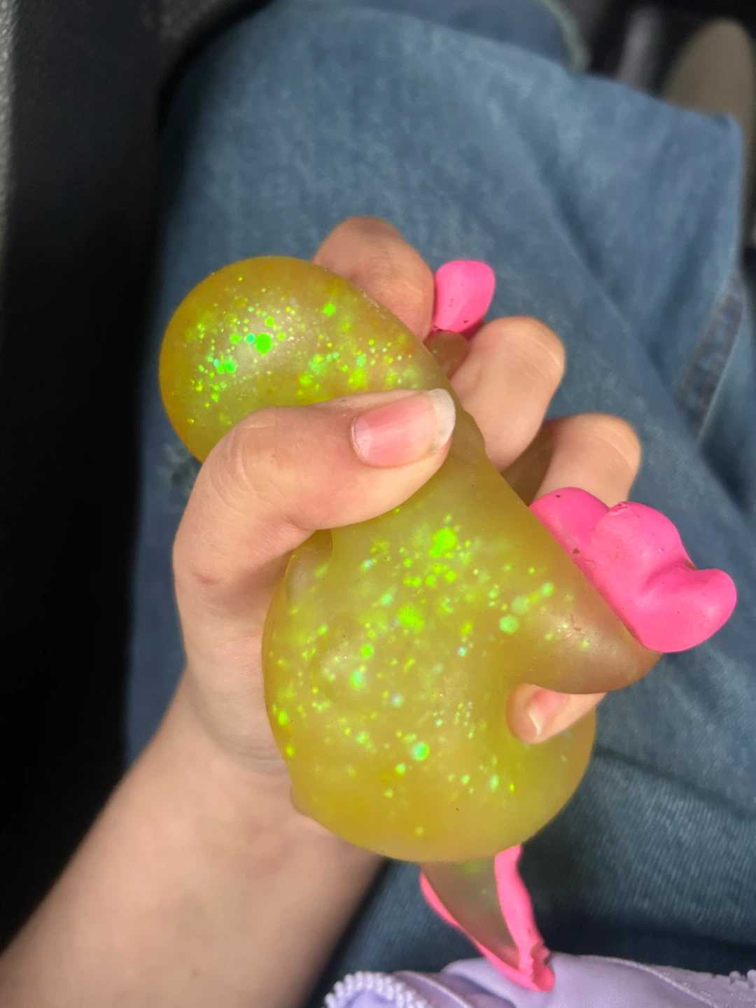 Glitter Axolotl Squishy Toy