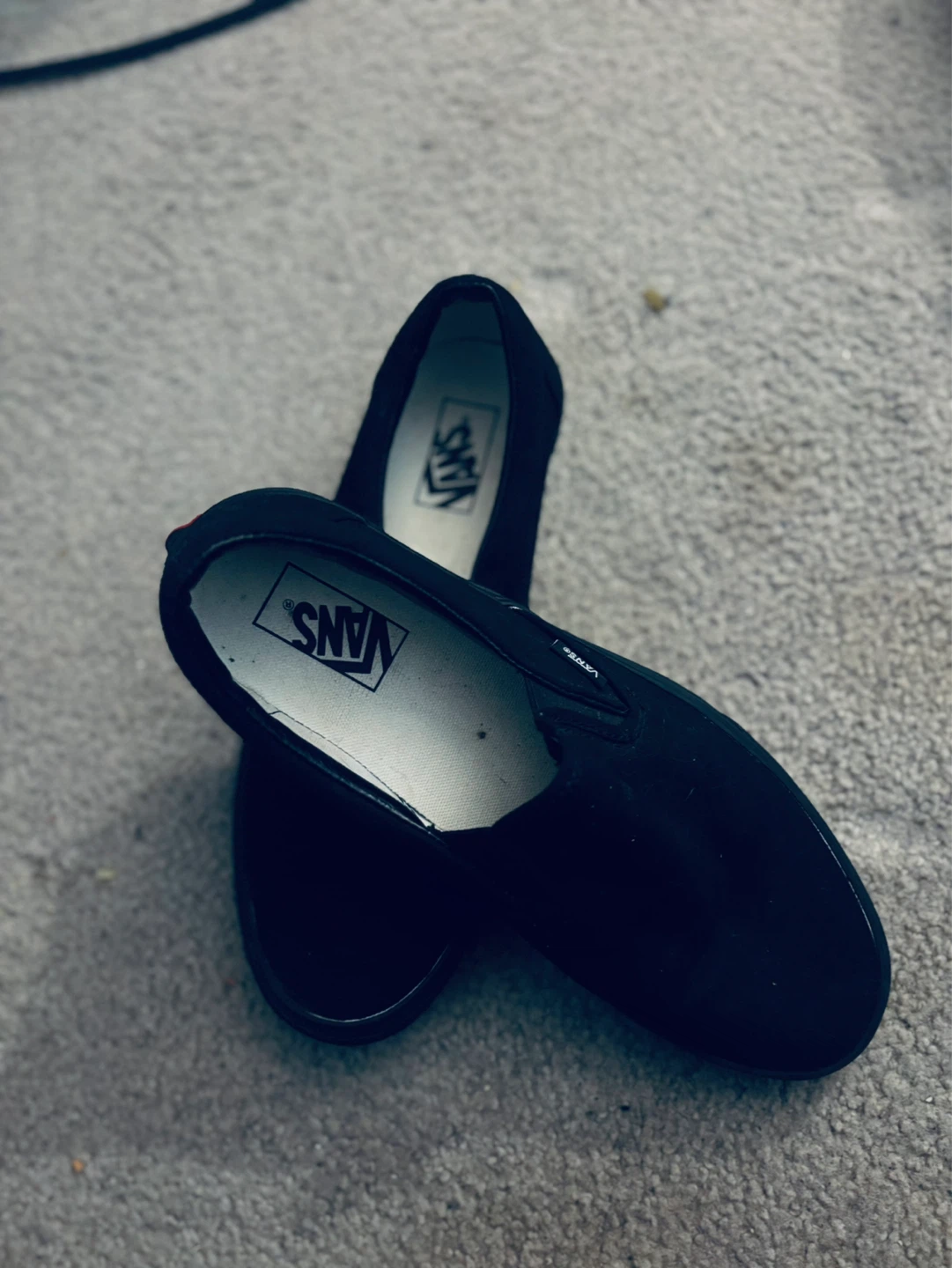 Vans Classic Slip-On Black Suede Shoes - Men's 10 - photo 2