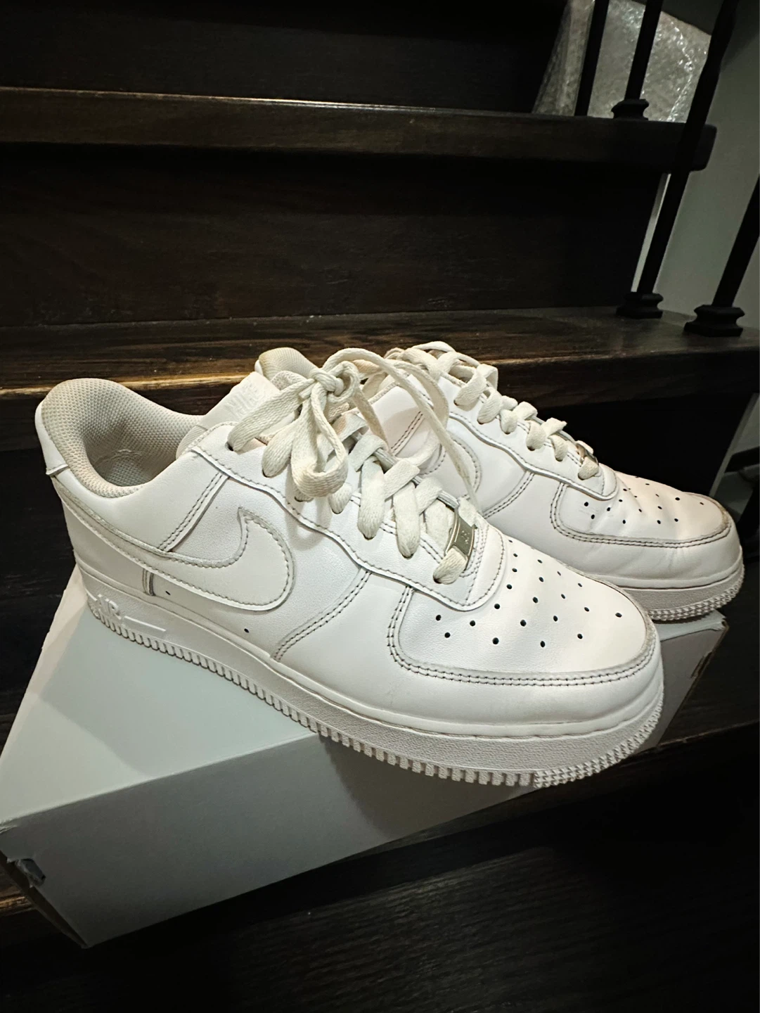 Nike Air Force 1 White Sneakers - photo 2