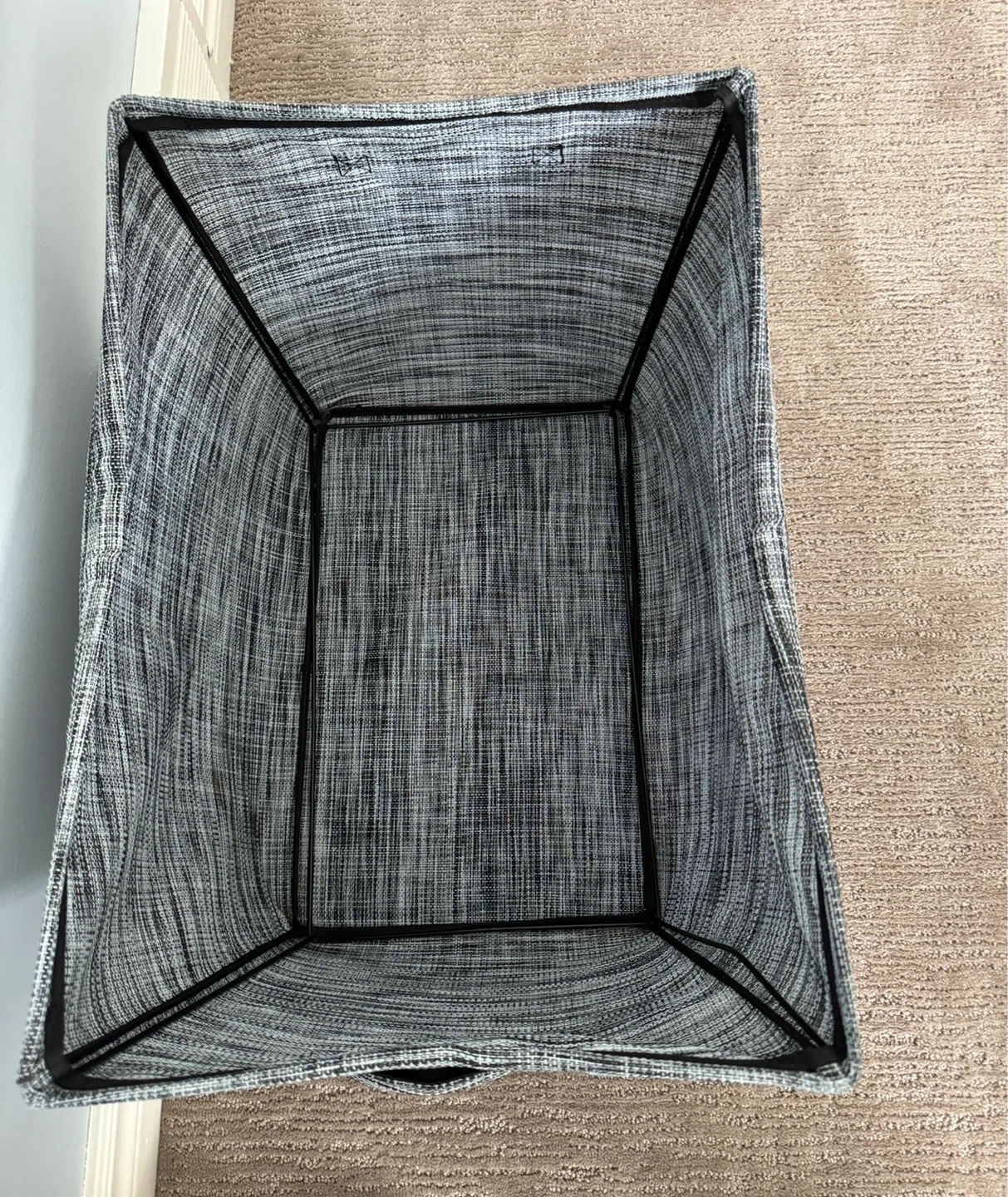 Grey and Black Fabric Storage Bin - photo 4