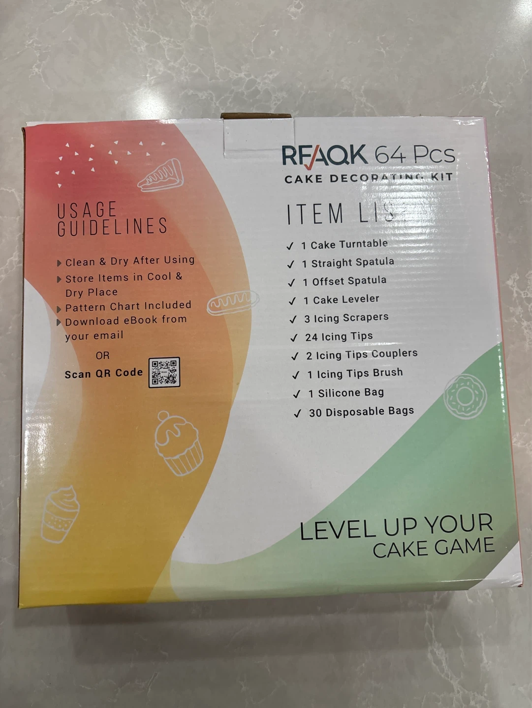 64 Pcs Cake Decorating Kit & Packagings & Gelatine - photo 2