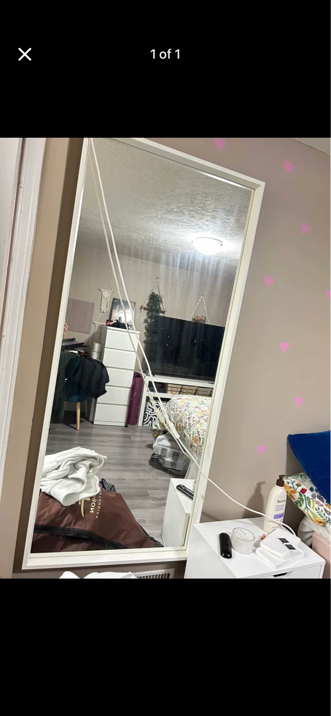 Ikea Full length mirror with white frame