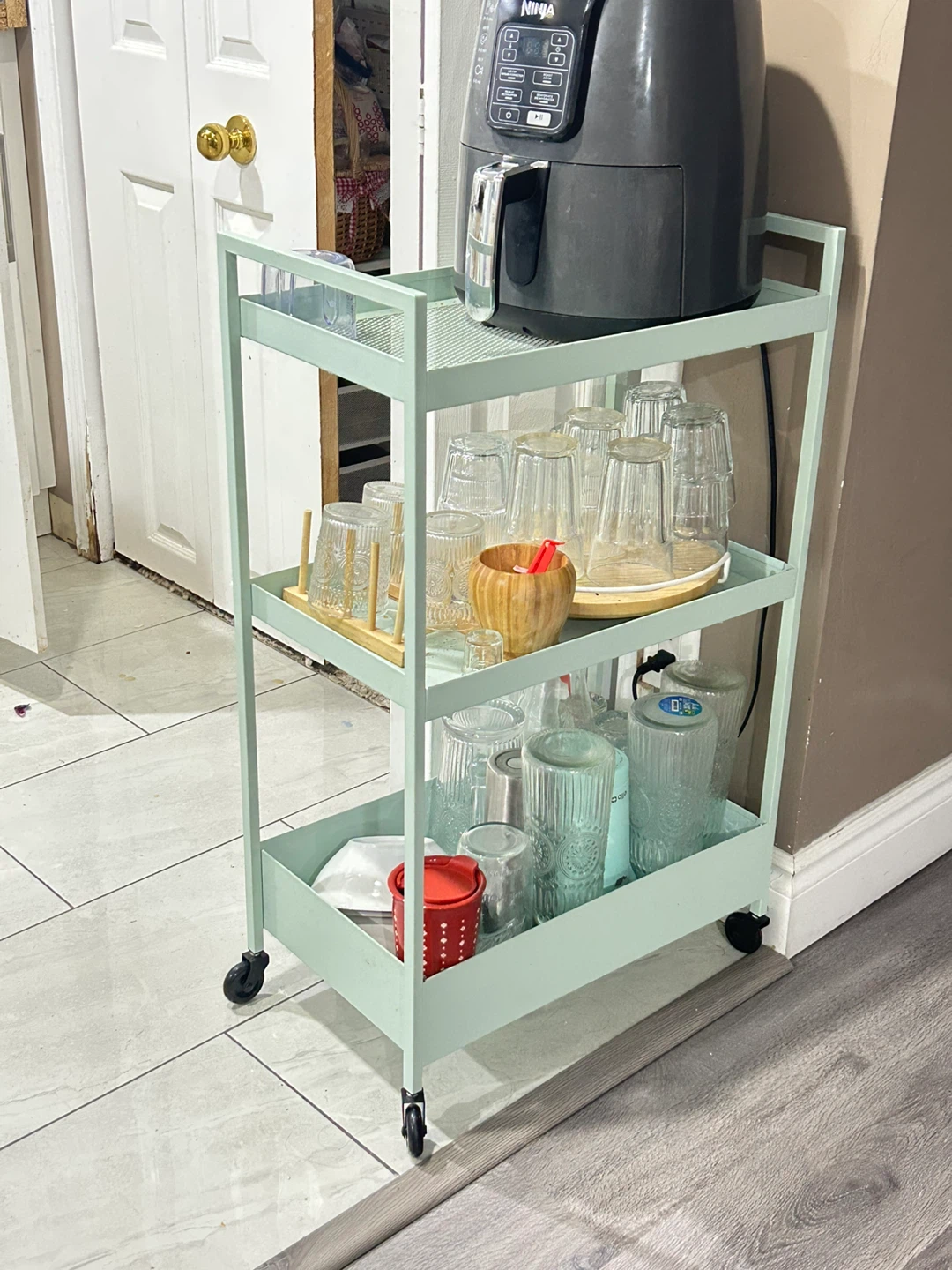 Ikea utility cart. Light Green 3-Tier Rolling Utility Cart