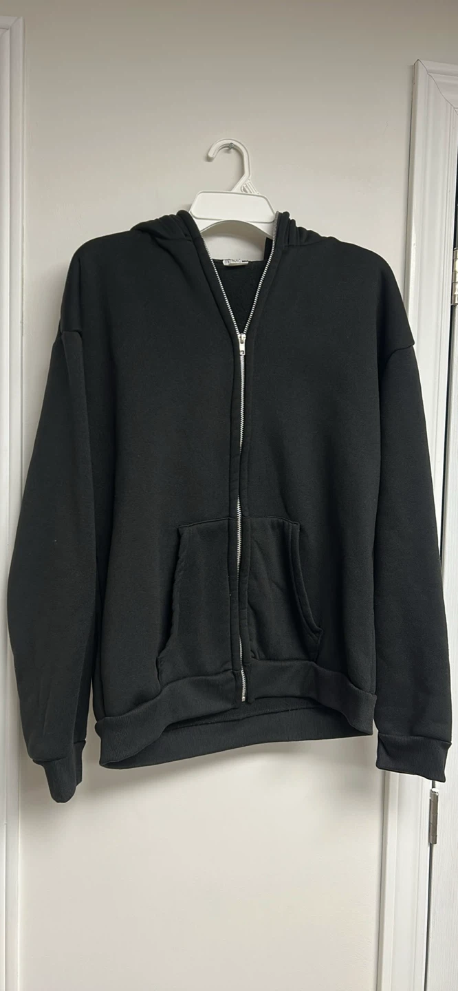 Black Zip-Up Hoodie